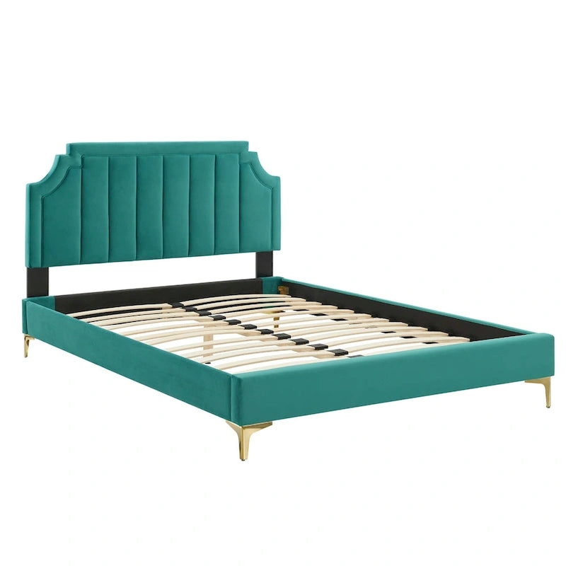 Sienna Performance Velvet Queen Platform Bed