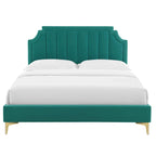 Sienna Performance Velvet Queen Platform Bed
