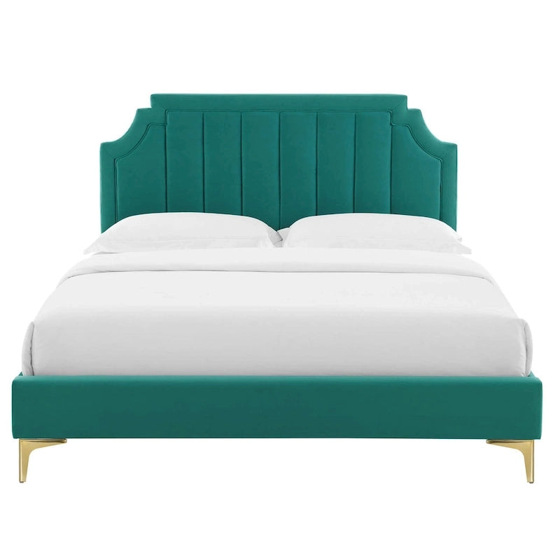 Sienna Performance Velvet Queen Platform Bed