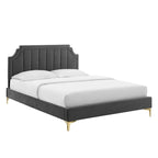 Sienna Performance Velvet Queen Platform Bed