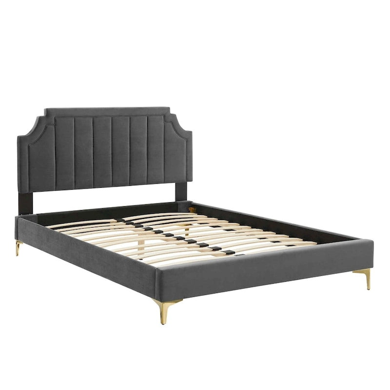 Sienna Performance Velvet Queen Platform Bed