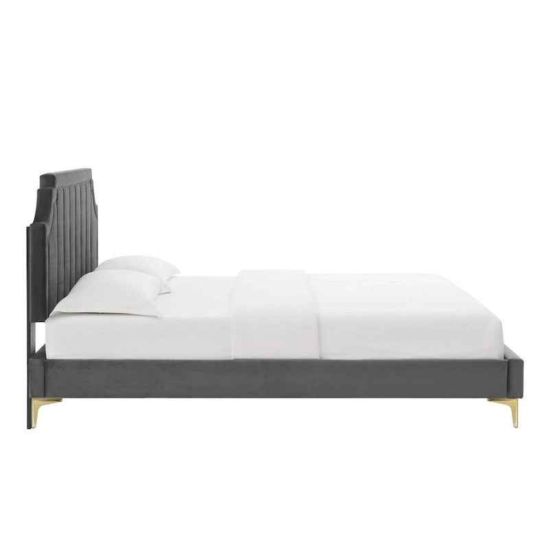 Sienna Performance Velvet Queen Platform Bed