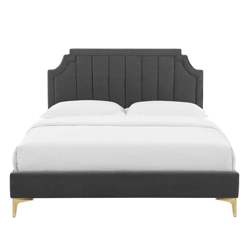 Sienna Performance Velvet Queen Platform Bed