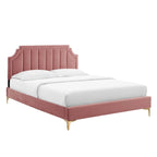 Sienna Performance Velvet Queen Platform Bed