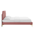 Sienna Performance Velvet Queen Platform Bed