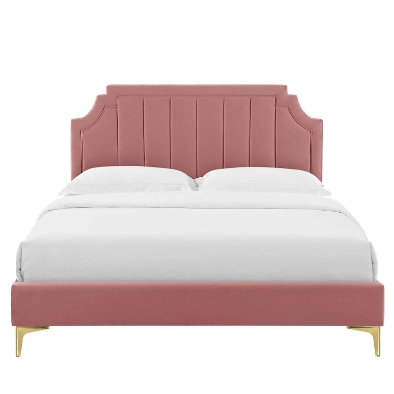 Sienna Performance Velvet Queen Platform Bed