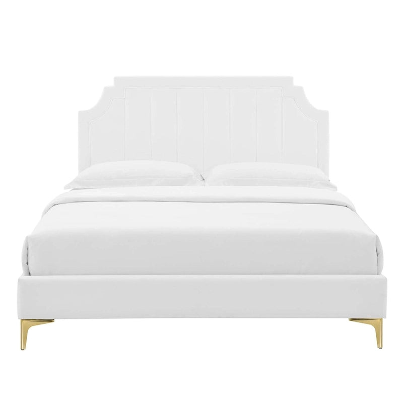 Sienna Performance Velvet Queen Platform Bed