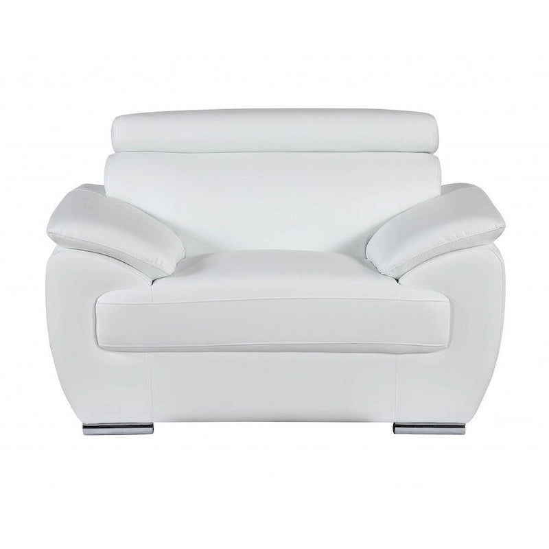 HomeRoots Genuine Leather Chair and a Half - 38