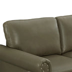Classic Living Room Nails Sofa,Faux Leather