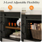 46 Console Table with Sliding Barn Door