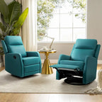 Esteban Swivel Recliner with Tufted Back Set of 2 by HULALA HOME