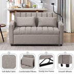 Convertible Sofa Bed with USB Ports, Side Pockets and Swivel Holder
