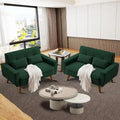 48.82 Small Tufted Loveseat Sofa 2 Set with Tapered Wood Legs