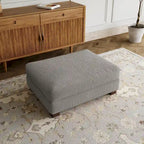 Rectangle Corduroy Ottoman for Living Room