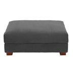Rectangle Corduroy Ottoman for Living Room