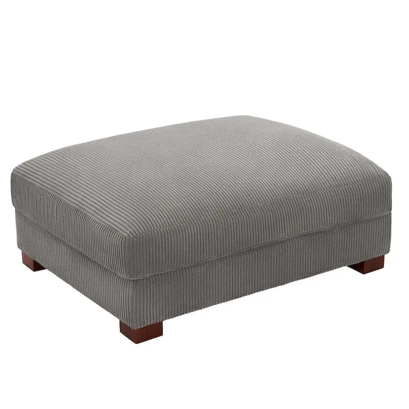 Rectangle Corduroy Ottoman for Living Room