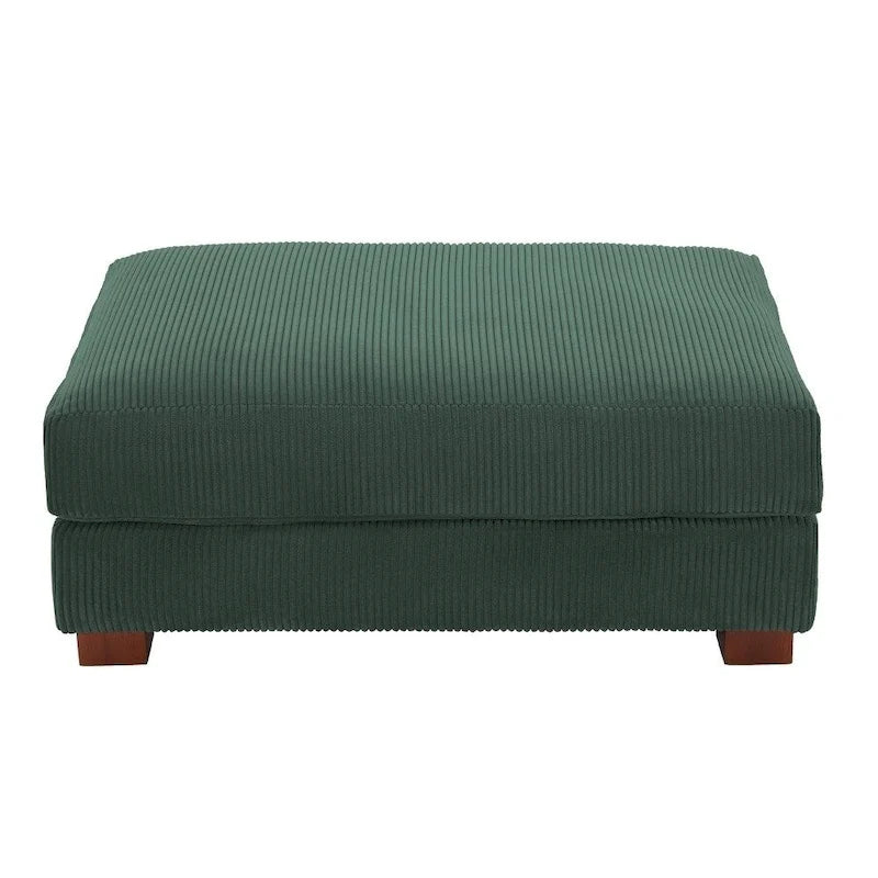 Rectangle Corduroy Ottoman for Living Room