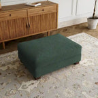 Rectangle Corduroy Ottoman for Living Room