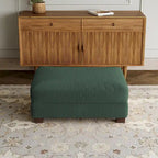 Rectangle Corduroy Ottoman for Living Room