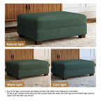 Rectangle Corduroy Ottoman for Living Room
