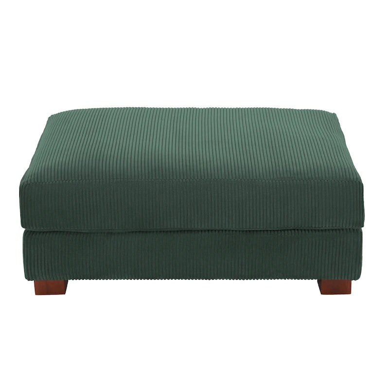Rectangle Corduroy Ottoman for Living Room