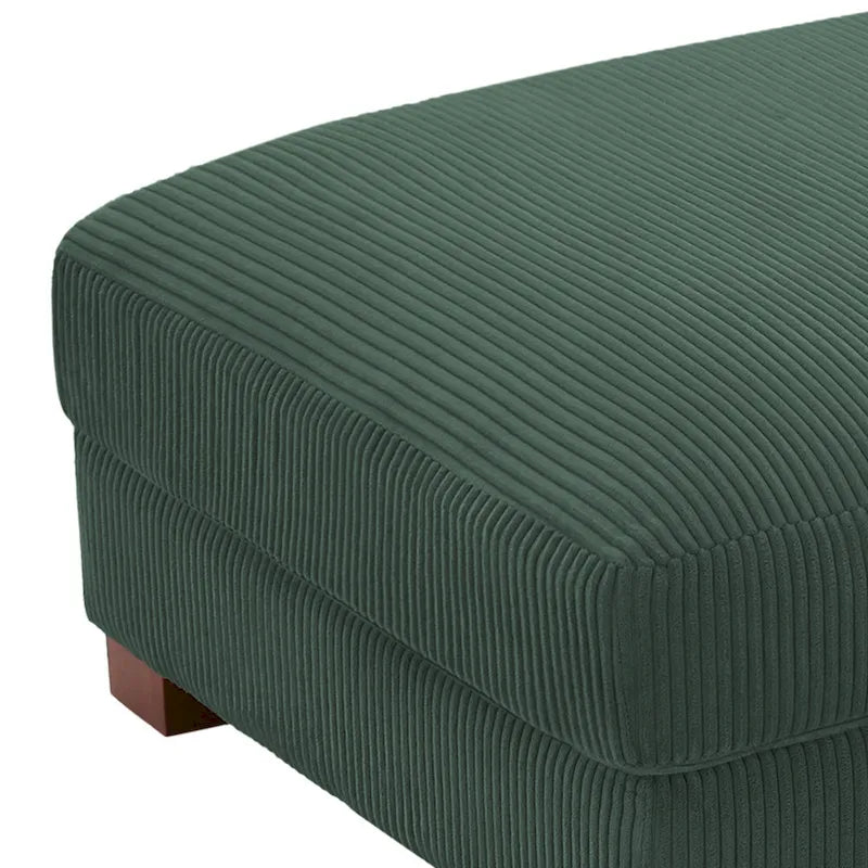 Rectangle Corduroy Ottoman for Living Room