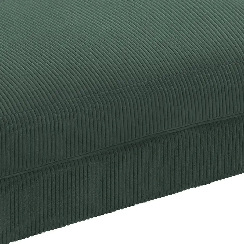Rectangle Corduroy Ottoman for Living Room
