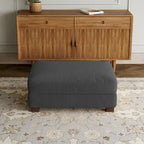 Rectangle Corduroy Ottoman for Living Room