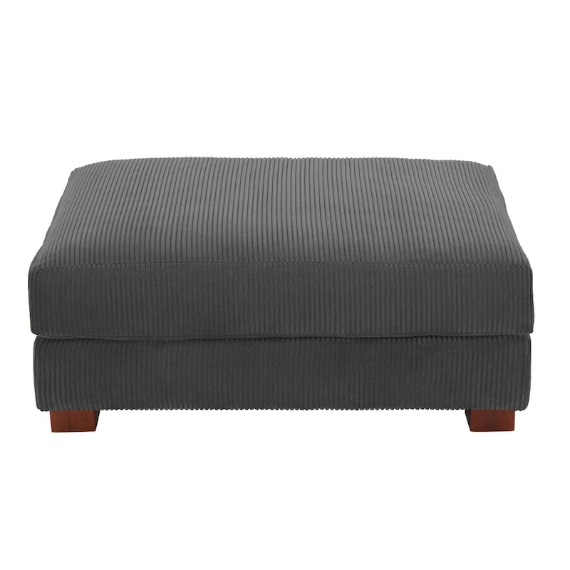 Rectangle Corduroy Ottoman for Living Room