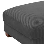 Rectangle Corduroy Ottoman for Living Room