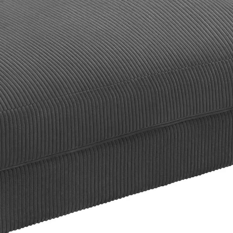 Rectangle Corduroy Ottoman for Living Room