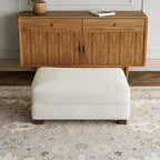 Rectangle Corduroy Ottoman for Living Room