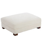 Rectangle Corduroy Ottoman for Living Room