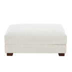 Rectangle Corduroy Ottoman for Living Room