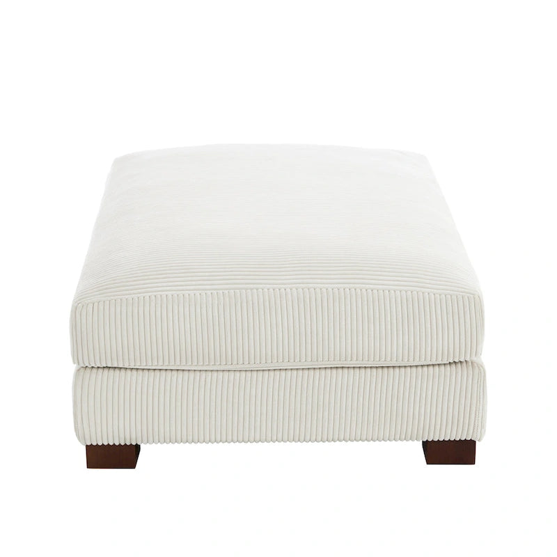 Rectangle Corduroy Ottoman for Living Room