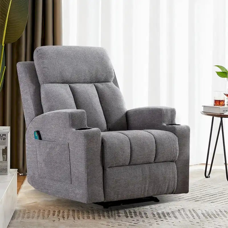Ebello Massage Recliner Chair with Heat and Vibration Manual Sofa