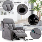 Ebello Massage Recliner Chair with Heat and Vibration Manual Sofa