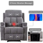 Ebello Massage Recliner Chair with Heat and Vibration Manual Sofa