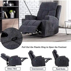 Ebello Massage Recliner Chair with Heat and Vibration Manual Sofa