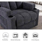 Ebello Massage Recliner Chair with Heat and Vibration Manual Sofa