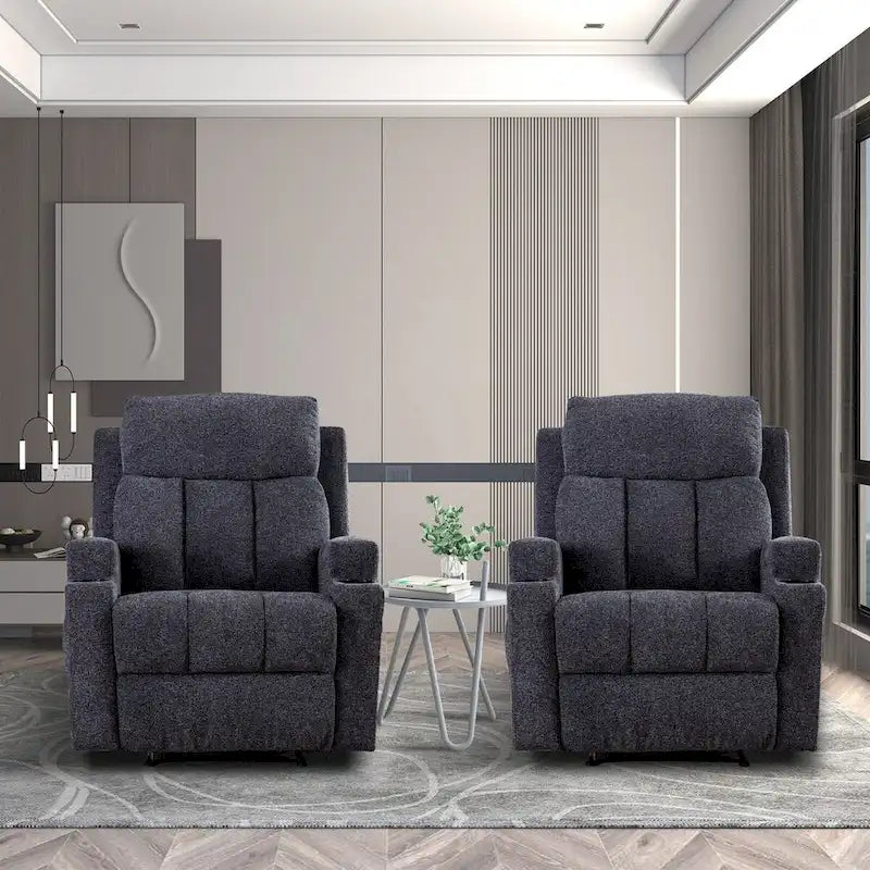 Ebello Massage Recliner Chair with Heat and Vibration Manual Sofa