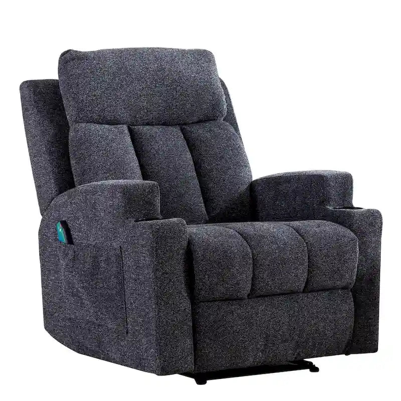 Ebello Massage Recliner Chair with Heat and Vibration Manual Sofa