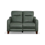 Forte 57 Genuine Leather Round Arm Reclining Loveseat