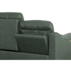 Forte 57 Genuine Leather Round Arm Reclining Loveseat