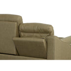 Forte 57 Genuine Leather Round Arm Reclining Loveseat