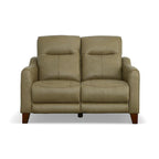 Forte 57 Genuine Leather Round Arm Reclining Loveseat