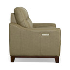 Forte 57 Genuine Leather Round Arm Reclining Loveseat