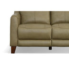 Forte 57 Genuine Leather Round Arm Reclining Loveseat