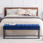 Modern Metal Base Upholstered Bench for Bedroom for Entryway