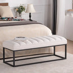 Modern Metal Base Upholstered Bench for Bedroom for Entryway